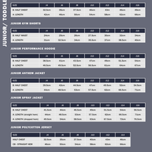 Junior Size Guide